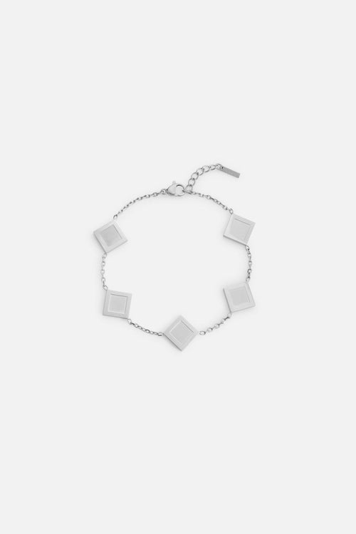 Balearic Heren Schakelarmband zilverkleurig roestvrij staal - foto 1