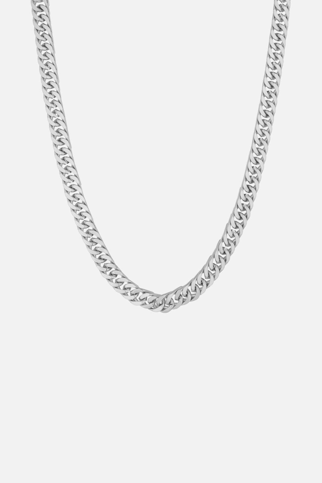 Cuban 5 mm Heren Gourmetketting zilverkleurig roestvrij staal - foto 1