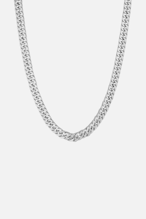 Cuban 5 mm Heren Gourmetketting zilverkleurig roestvrij staal - foto 1