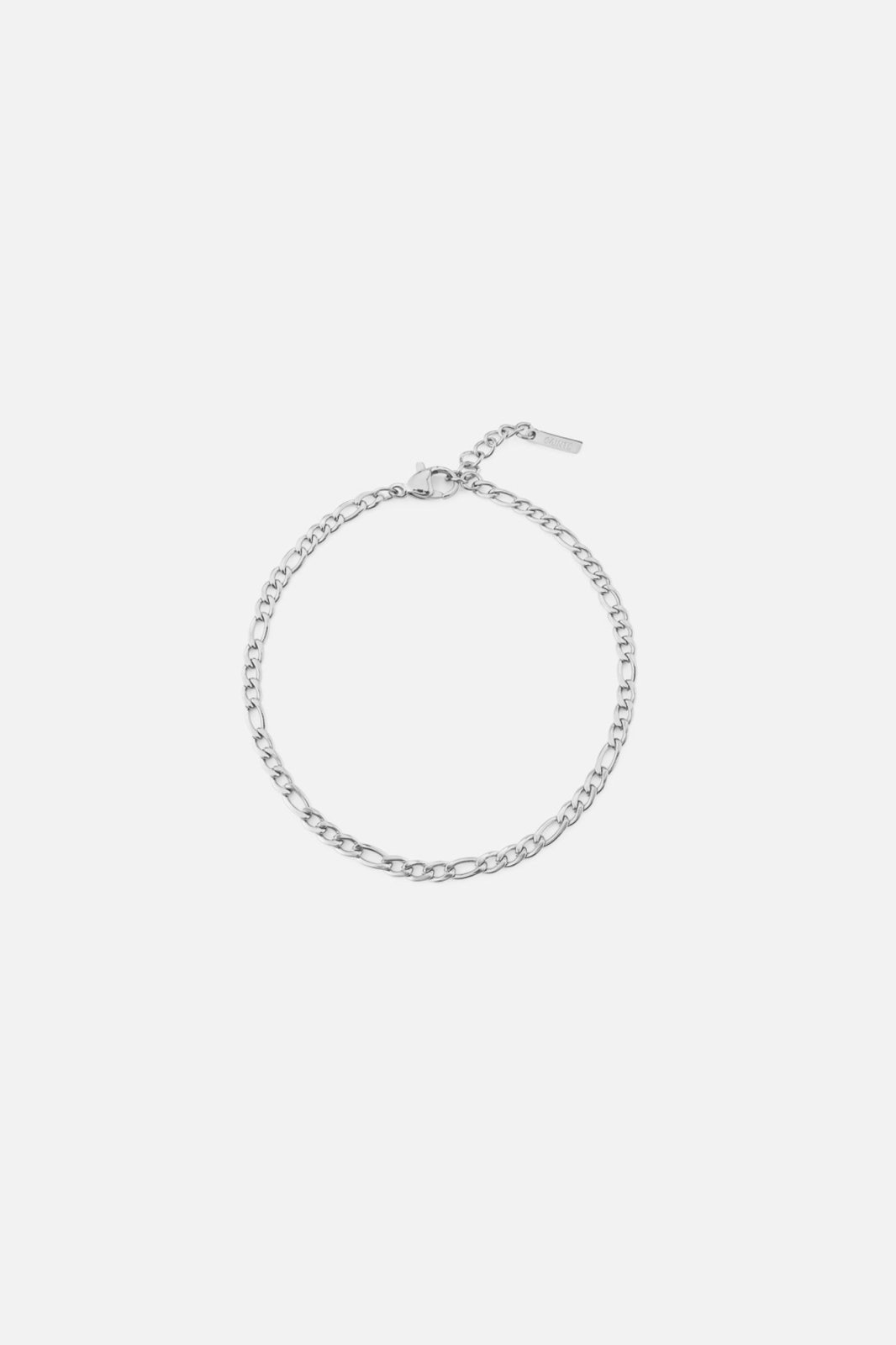 Figaro 3 mm Heren Figaroarmband zilverkleurig roestvrij staal - foto 1