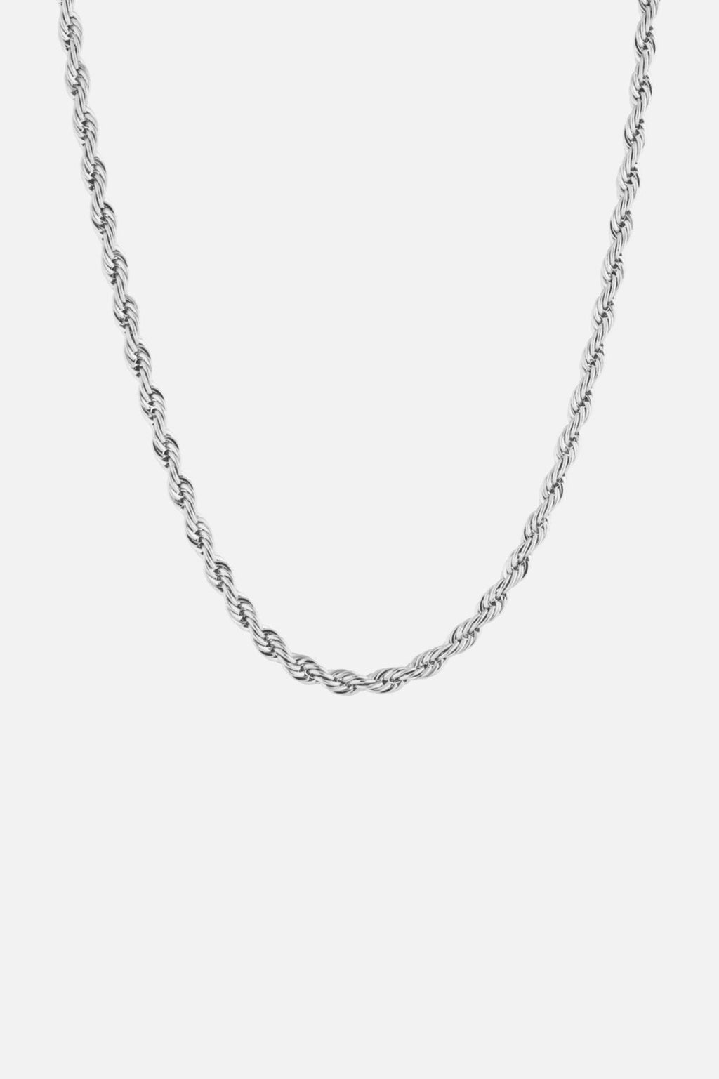 Rope 3 mm Heren Koordketting zilverkleurig roestvrij staal - foto 1