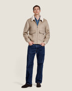 Heren Herfst Winter Bomberjack met Pluche Kraag en Klepzakken – afbeelding 1