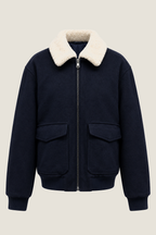 Heren Herfst Winter Bomberjack met Pluche Kraag en Klepzakken – afbeelding 7
