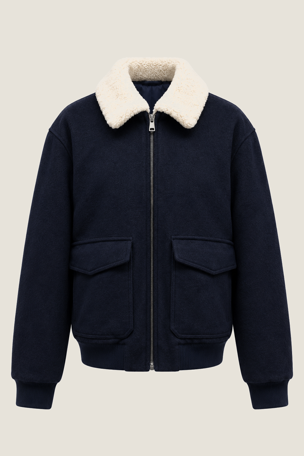 Heren Herfst Winter Bomberjack met Pluche Kraag en Klepzakken – afbeelding 7