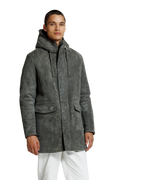 Heren Herfst Winter Capuchonmantel met Rits en Drukknopen in Aardebruin – afbeelding 4