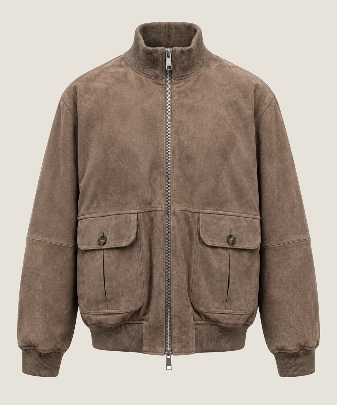Heren Herfst Winter Casual Jas met Opstaande Kraag en Ribboorden – afbeelding 2