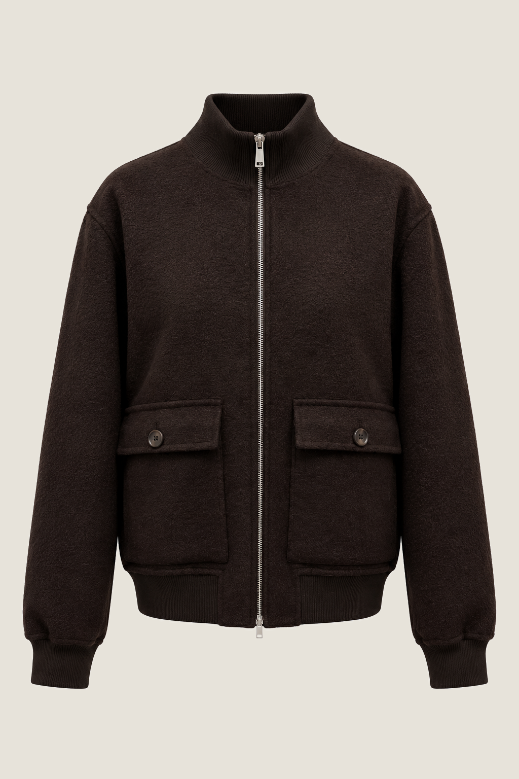 Heren Herfst Winter Jas met Hoge Kraag en Voorzakken – afbeelding 2