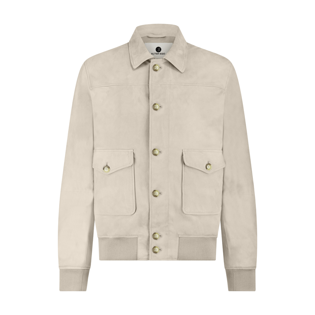 Heren Herfst Winter Jas met Lichte Voering in Taupe