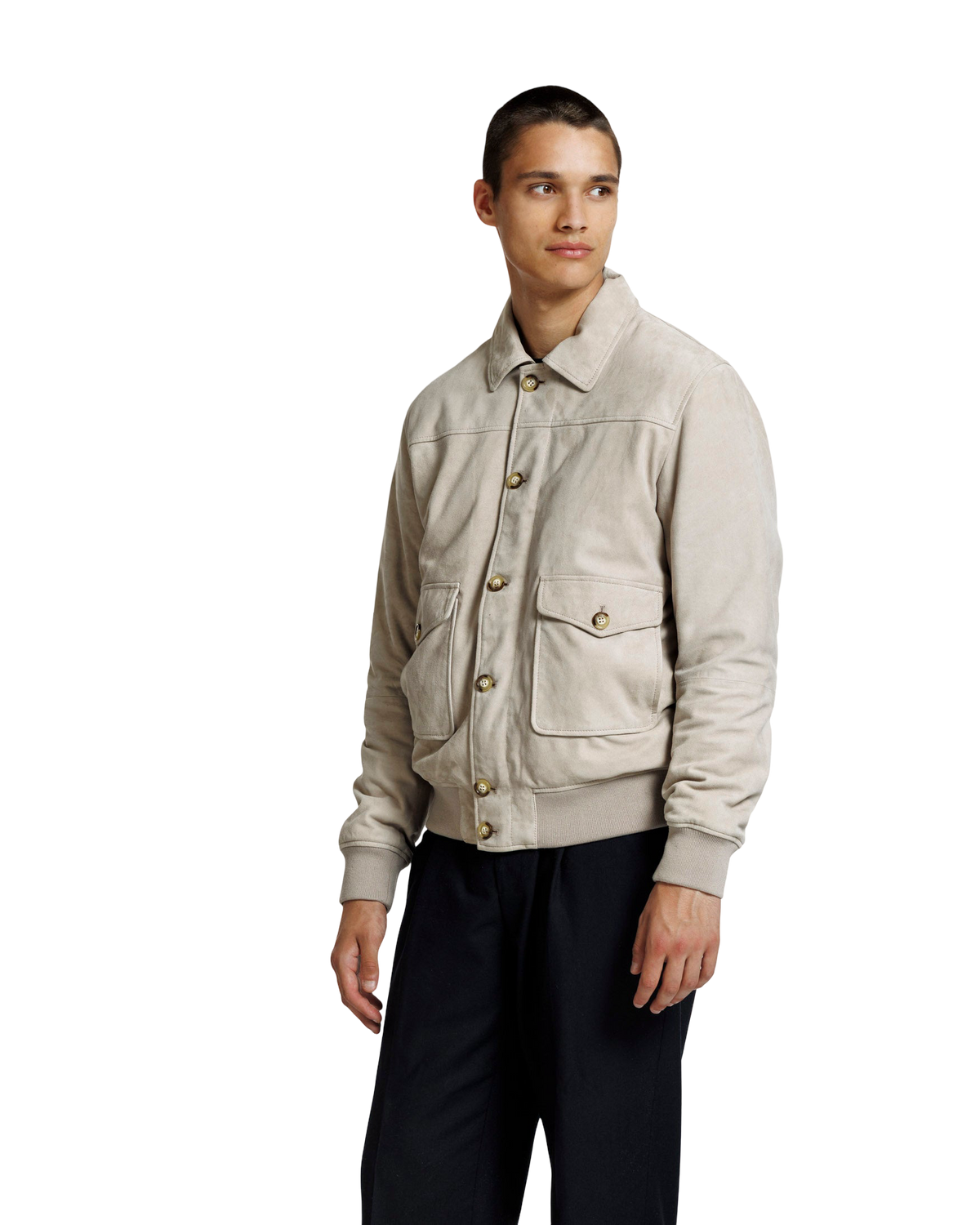 Heren Herfst Winter Jas met Lichte Voering in Taupe – afbeelding 3