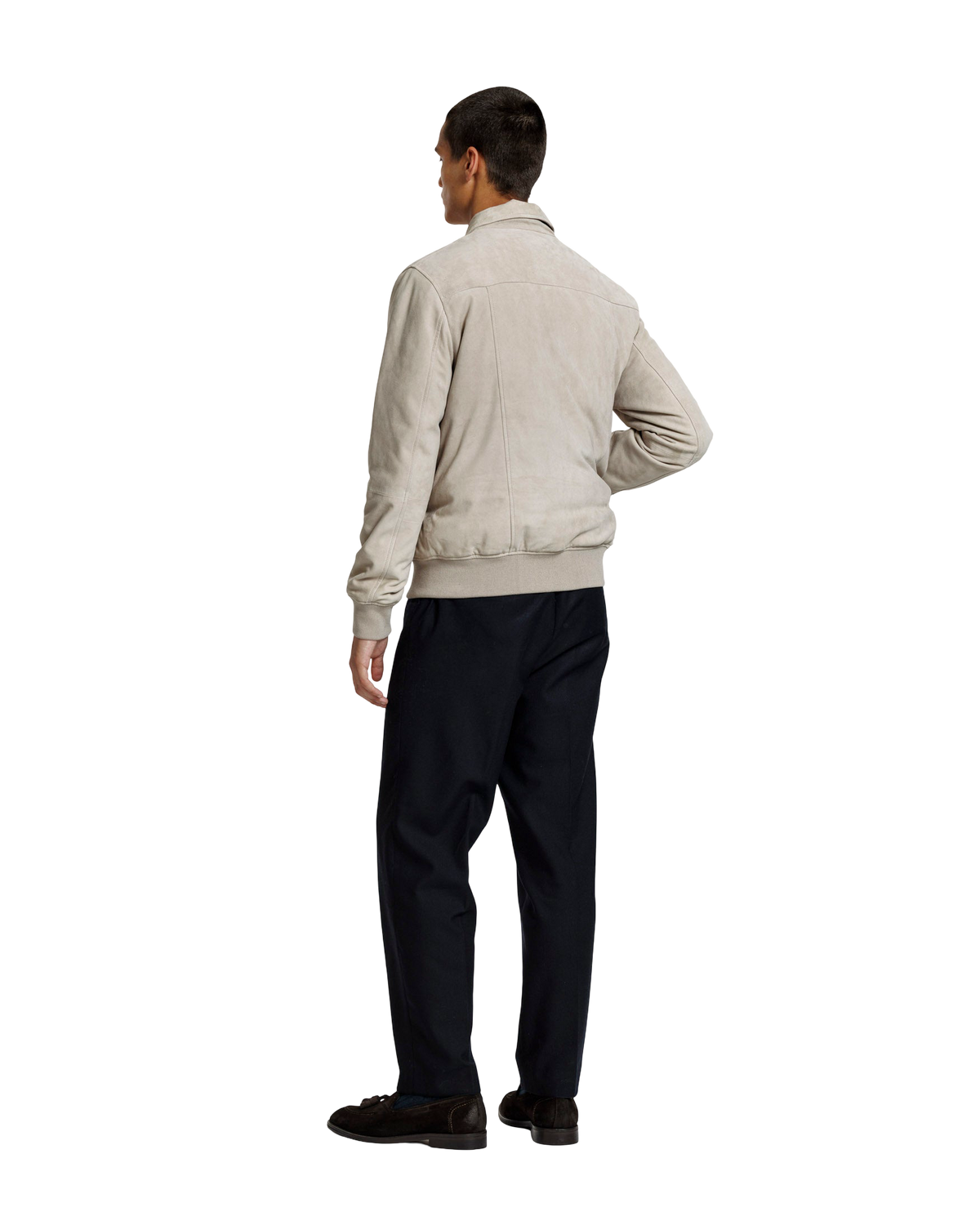 Heren Herfst Winter Jas met Lichte Voering in Taupe – afbeelding 4