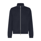 Heren Herfst Winter Jas met Opstaande Kraag en Tweewegrits in Marineblauw