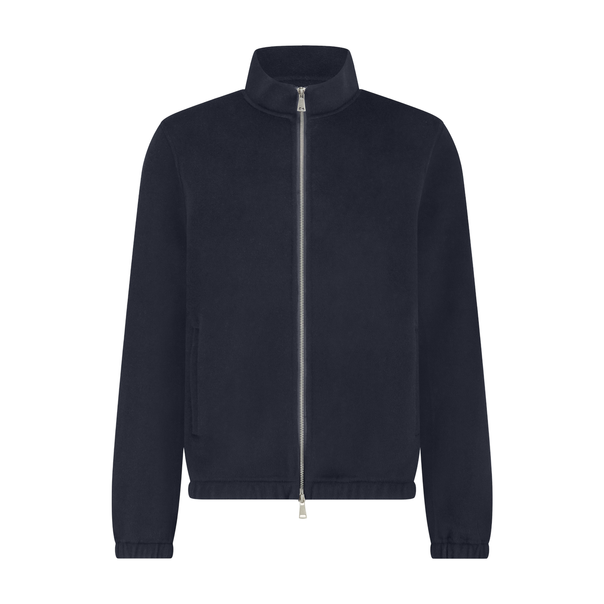 Heren Herfst Winter Jas met Opstaande Kraag en Tweewegrits in Marineblauw