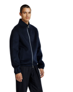 Heren Herfst Winter Jas met Opstaande Kraag en Tweewegrits in Marineblauw – afbeelding 4