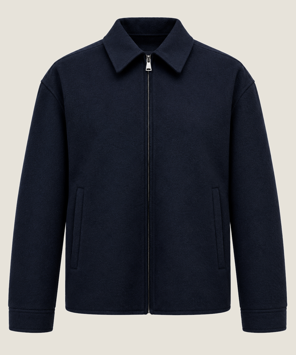 Heren Herfst Winter Jas met Rits en Verticale Naden – afbeelding 2