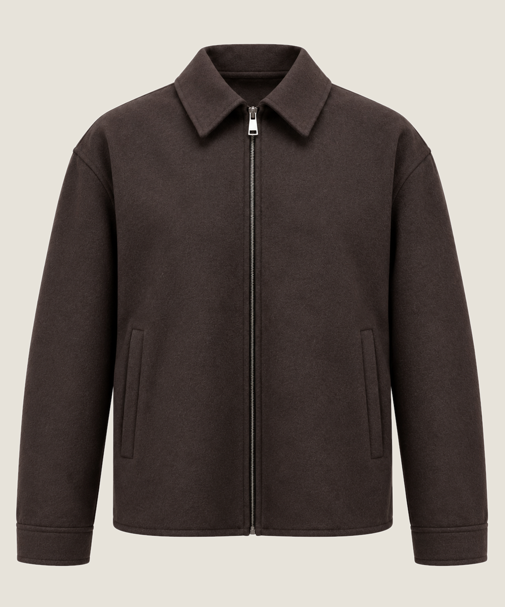 Heren Herfst Winter Jas met Rits en Verticale Naden – afbeelding 7