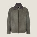 Heren Herfst Winter Jas met Teddykraag en Rechte Snit in Aardebruin