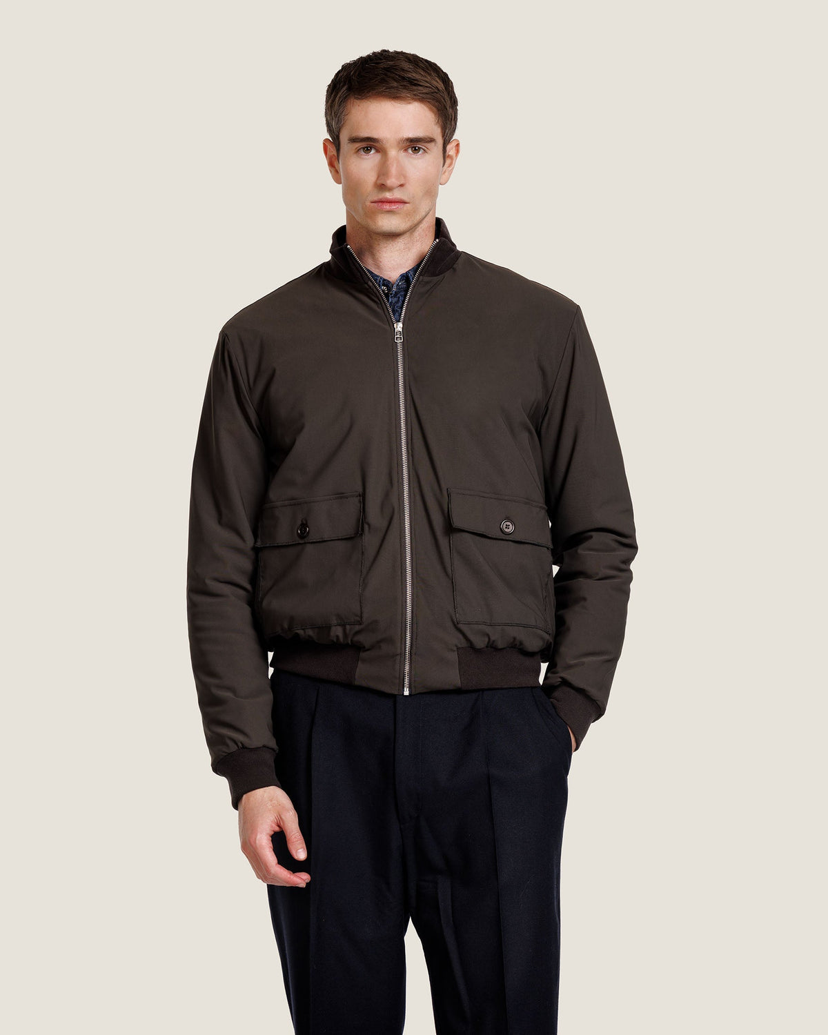 Heren Herfst Winter Jersey Jas met Losse Pasvorm – afbeelding 3