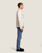 Heren Herfst Winter Overshirt met Borstzakken en Verdekte Knoopsluiting in Vanille – afbeelding 3