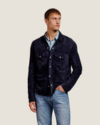 Heren Herfst Winter Overshirt met Drukknopen en Borstzakken in Marineblauw – afbeelding 2