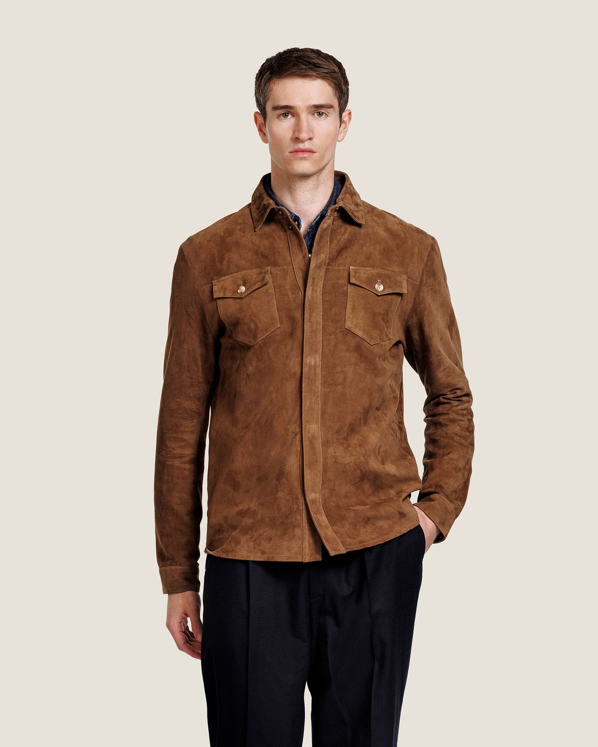 Heren Herfst Winter Overshirt met Elegante Pasvorm – afbeelding 17