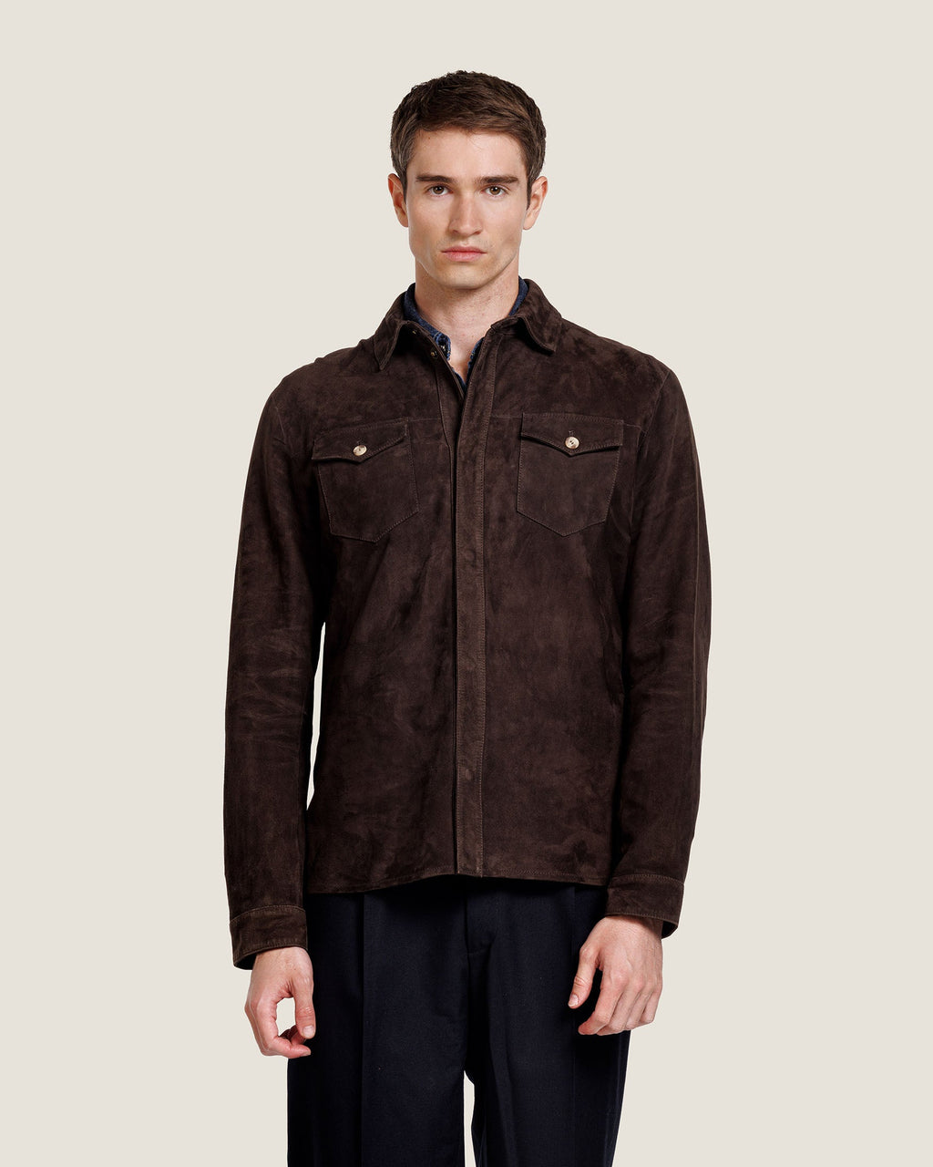 Heren Herfst Winter Overshirt met Elegante Pasvorm – afbeelding 3