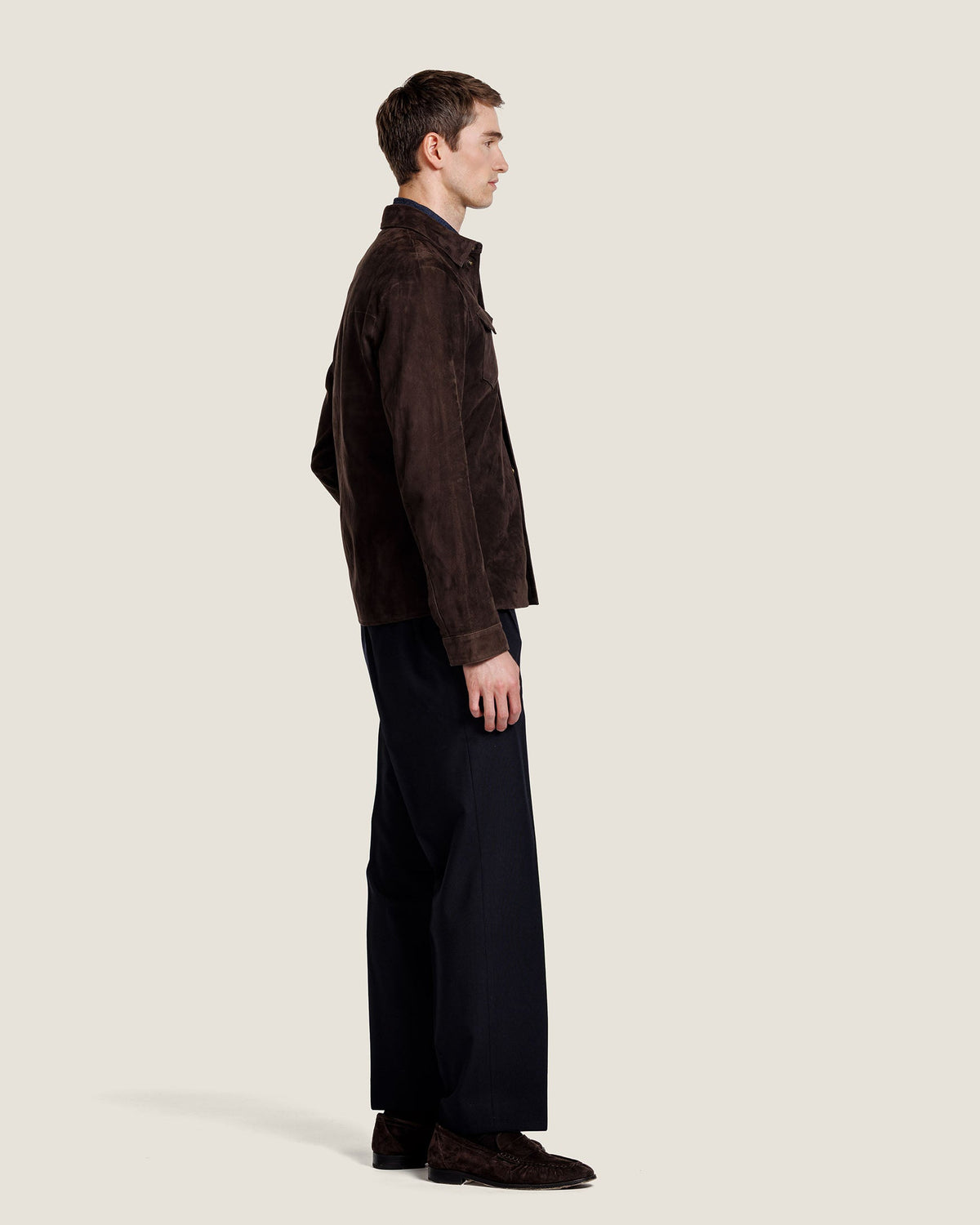 Heren Herfst Winter Overshirt met Elegante Pasvorm – afbeelding 4