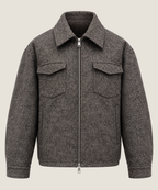 Heren Herfst Winter Overshirt met Gestructureerde Stof – afbeelding 2