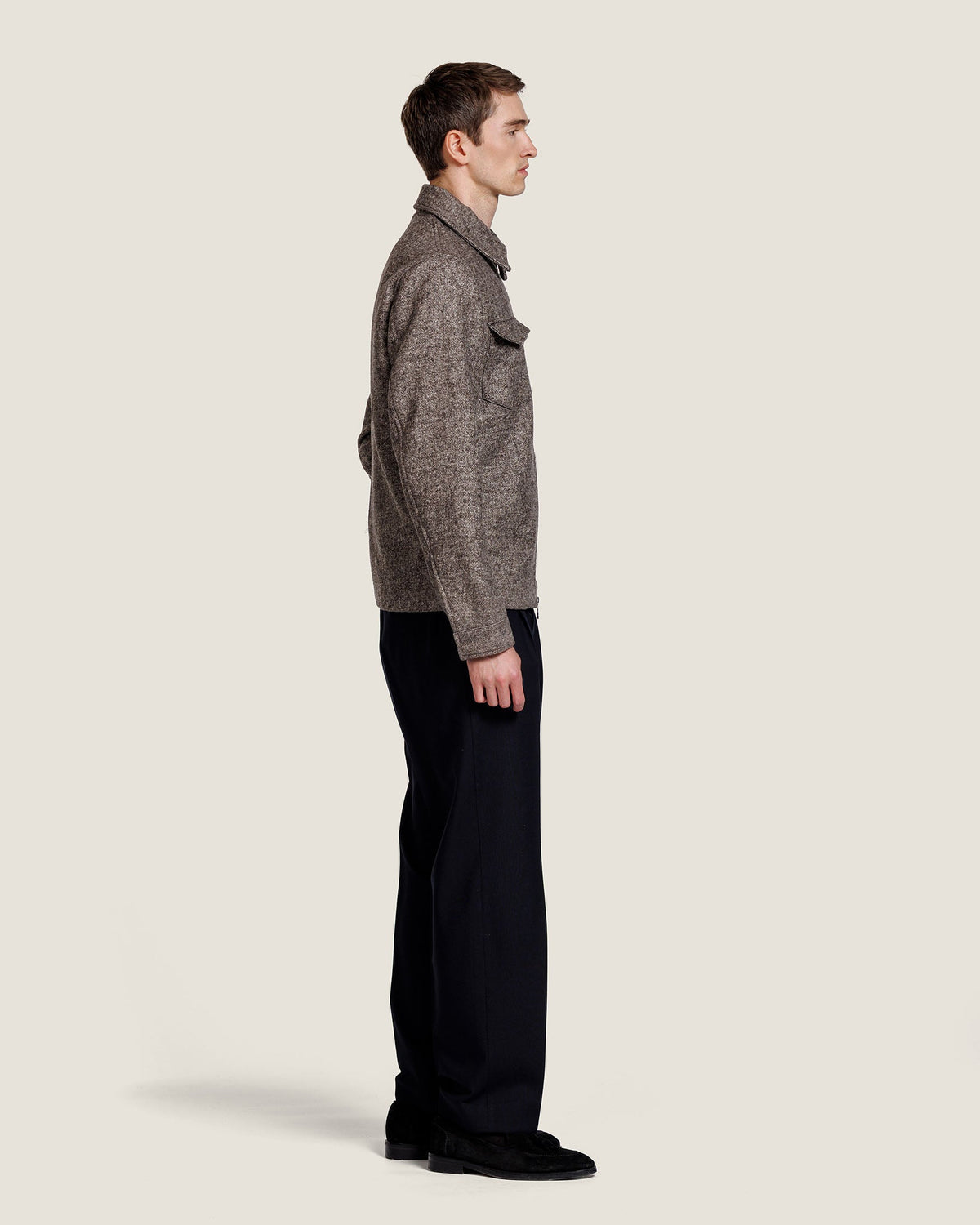 Heren Herfst Winter Overshirt met Gestructureerde Stof – afbeelding 4