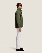 Heren Herfst Winter Utility Jas met Vier Klepzakken en Knoopsluiting in Legergroen – afbeelding 2