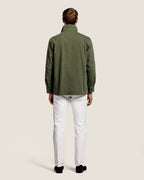 Heren Herfst Winter Utility Jas met Vier Klepzakken en Knoopsluiting in Legergroen – afbeelding 3